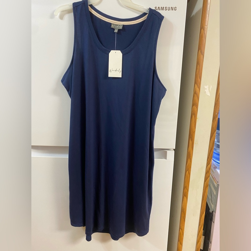 Wonderly Classic Navy Top with Cream Trim